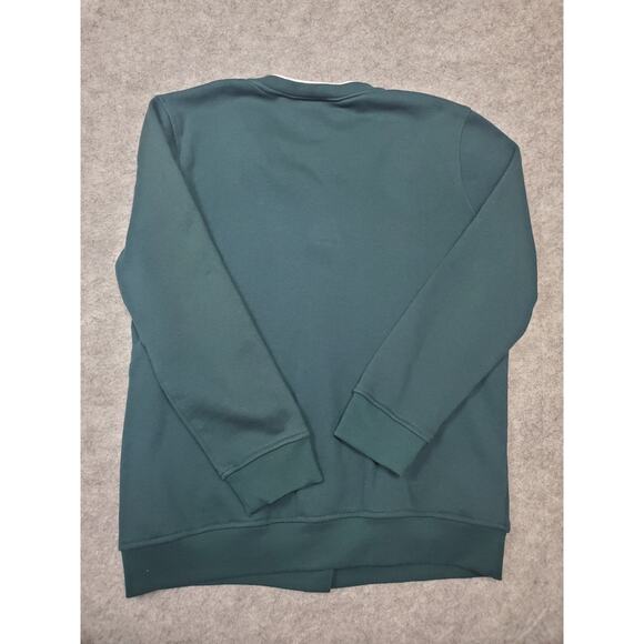 Women's Speculation Small Green Fall Leaf Embroidered Button Up Sweatshirt - Picture 2 of 8